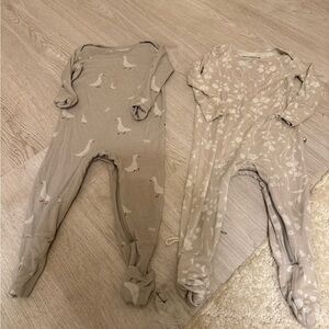 Charming Beige Kids Footies with Playful Patterns